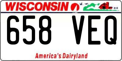WI license plate 658VEQ