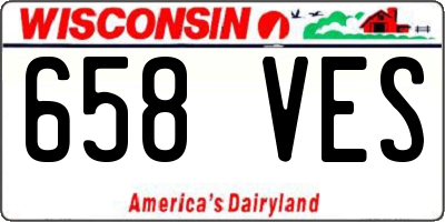 WI license plate 658VES