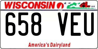 WI license plate 658VEU