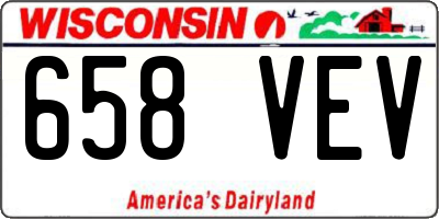 WI license plate 658VEV