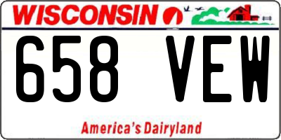 WI license plate 658VEW