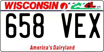 WI license plate 658VEX