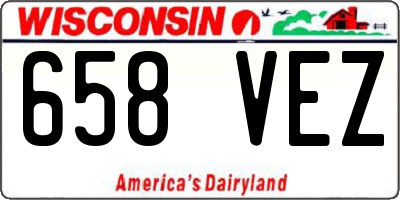 WI license plate 658VEZ