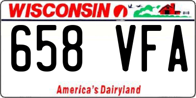 WI license plate 658VFA