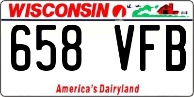WI license plate 658VFB