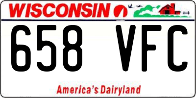 WI license plate 658VFC