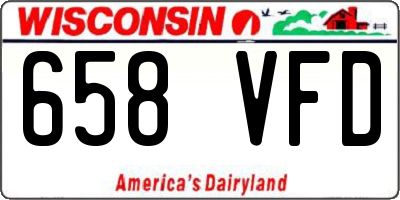 WI license plate 658VFD