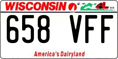 WI license plate 658VFF