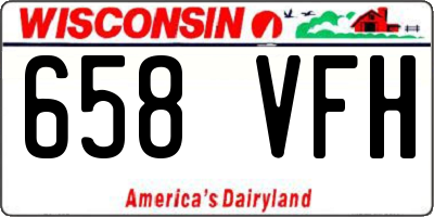 WI license plate 658VFH