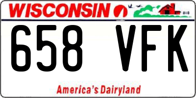 WI license plate 658VFK