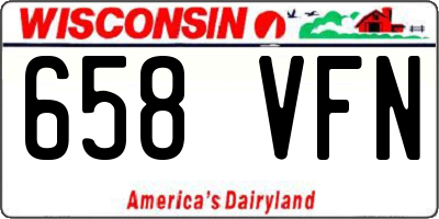 WI license plate 658VFN