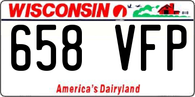 WI license plate 658VFP