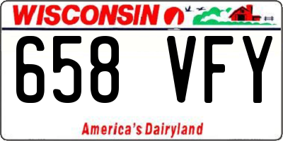 WI license plate 658VFY