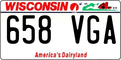 WI license plate 658VGA