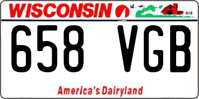 WI license plate 658VGB