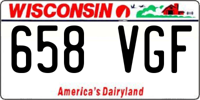 WI license plate 658VGF