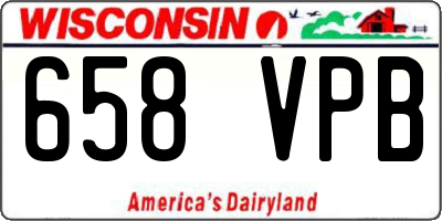 WI license plate 658VPB