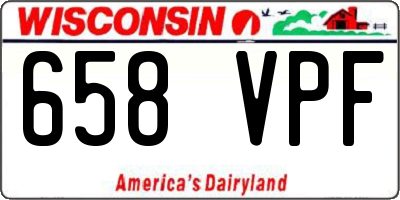 WI license plate 658VPF