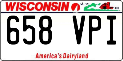 WI license plate 658VPI