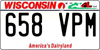 WI license plate 658VPM