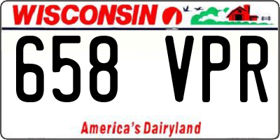 WI license plate 658VPR