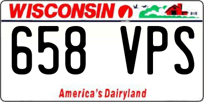 WI license plate 658VPS
