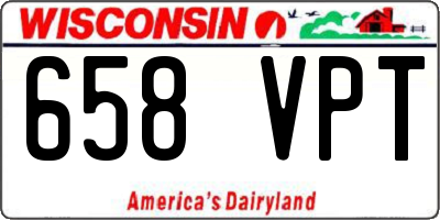 WI license plate 658VPT