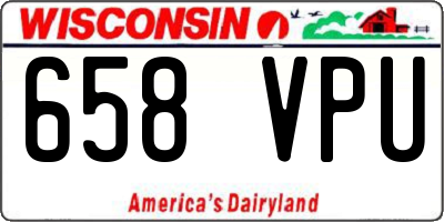 WI license plate 658VPU