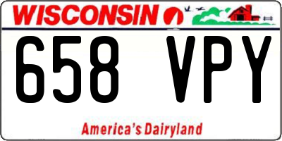 WI license plate 658VPY