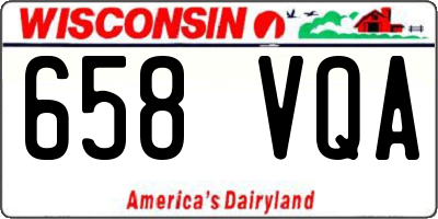 WI license plate 658VQA