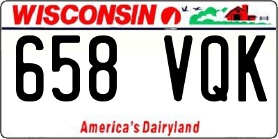 WI license plate 658VQK