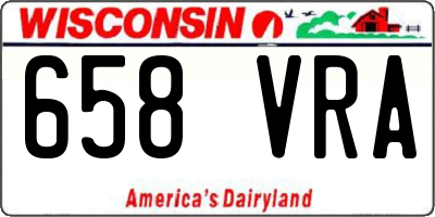 WI license plate 658VRA