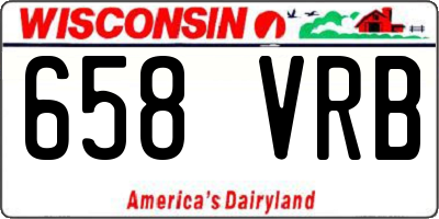WI license plate 658VRB