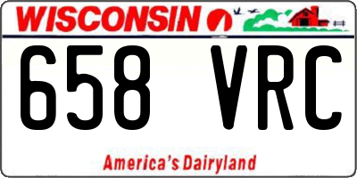 WI license plate 658VRC