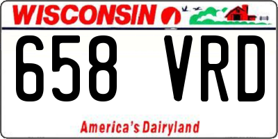 WI license plate 658VRD