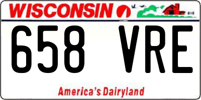 WI license plate 658VRE