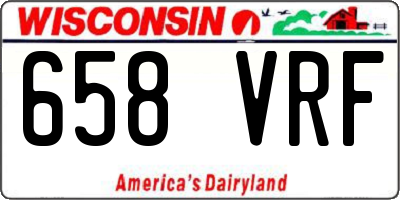 WI license plate 658VRF