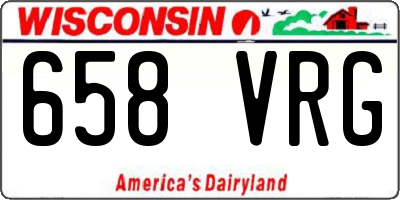 WI license plate 658VRG