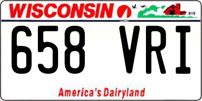 WI license plate 658VRI