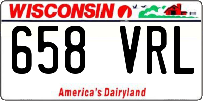 WI license plate 658VRL