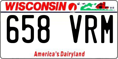 WI license plate 658VRM