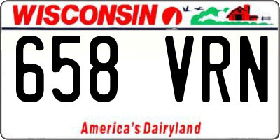 WI license plate 658VRN