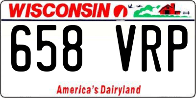 WI license plate 658VRP