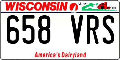 WI license plate 658VRS