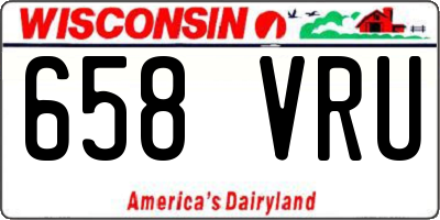 WI license plate 658VRU