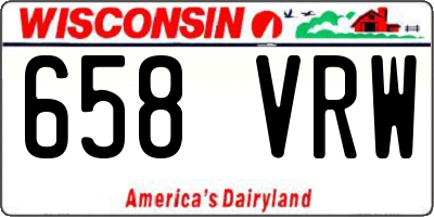 WI license plate 658VRW