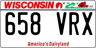 WI license plate 658VRX