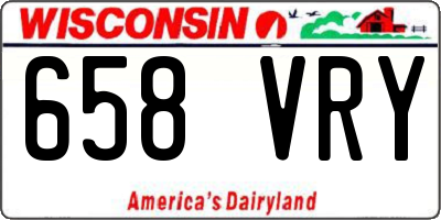 WI license plate 658VRY