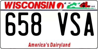 WI license plate 658VSA