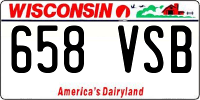 WI license plate 658VSB